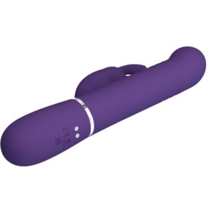 High Tech-Coale Rabbit Vibrator 4 in 1 Purple-Silicon, 7 Trepte - imagine 5