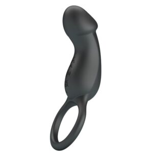 For Him-Trae Inel Vibrator Negru cu Stimulator-Silicon, 7 Trepte 9 For Him-Trae Inel Vibrator Negru cu Stimulator-Silicon, 7 Trepte - imagine 3