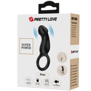 For Him-Trae Inel Vibrator Negru cu Stimulator-Silicon, 7 Trepte 12 For Him-Trae Inel Vibrator Negru cu Stimulator-Silicon, 7 Trepte - imagine 6