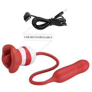 Fun Toys-Ashlynn Masturbator Oral Roșu-Silicon, 5 Trepte 9 Fun Toys-Ashlynn Masturbator Oral Roșu-Silicon, 5 Trepte - imagine 3