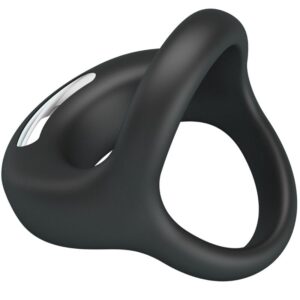 For Him-Elliott Inel Vibrator Negru-Silicon, 10 Trepte - imagine 4