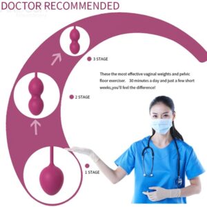 Armony-Anabiosis Vaginal Dumbbell 3 Niveluri Burgund-Silicon - imagine 4
