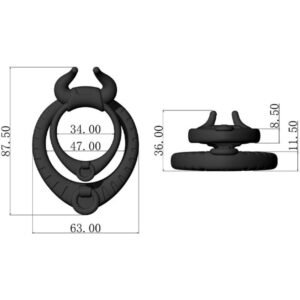 Armony-Bull's Pasion Ring Negru-Silicon - imagine 6