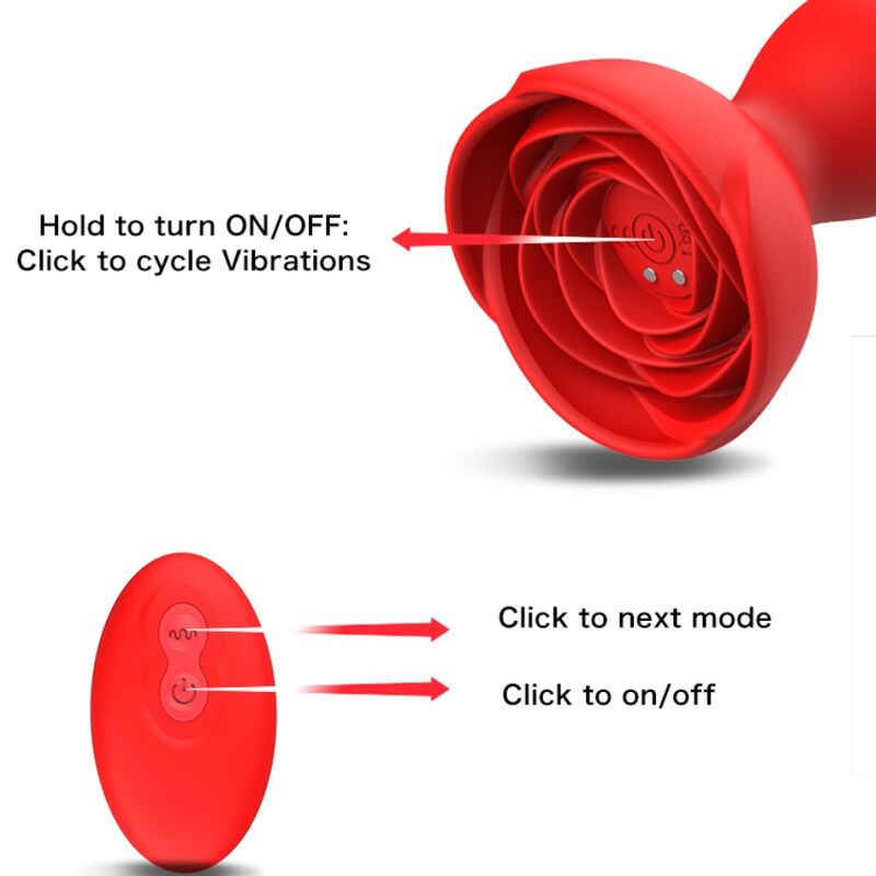 Armony-Extreme a Bloom Rose Vibrator și Dop Anal cu Telecomandă · Jucarii Anale (imaginea 4)