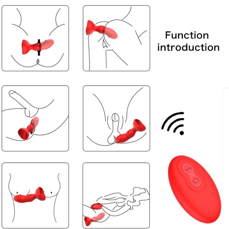 Armony-Extreme a Bloom Rose Vibrator și Dop Anal cu Telecomandă · Jucarii Anale (imaginea 6)