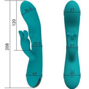 Armony-Dancing Bunny Vibrator Rabbit 10 Viteze Verde-Silicon, 10 - imagine 3