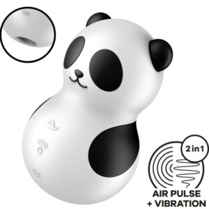 Satisfyer Air Pulse-Pocket Panda Stimulator si Vibrator Negru si 14 Satisfyer Air Pulse-Pocket Panda Stimulator si Vibrator Negru si - imagine 7