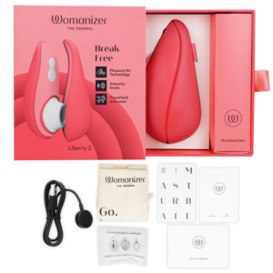 Womanizer - Liberty 2 Stimulator Clitoridian cu Sucțiune Deschis, Albastru/Roz/Verde - imagine 4