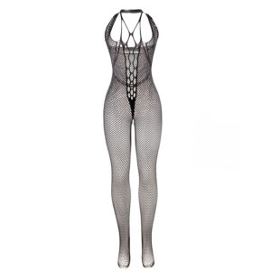 Subblime Bodystockings-951788 Bodystocking Lung din Plasă Neagră - imagine 3