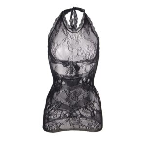 Subblime - 952075 Rochie Mini Tip Plasă cu Spate Decupat și Detaliu Inimă, Negru, One Size - imagine 5
