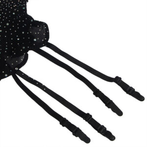 Subblime - 952174 Fishnet Bodystocking cu Mănuși și Diamante Negru One Size - imagine 7