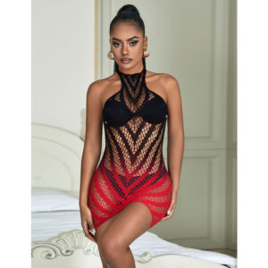 Subblime Dresses-952242 Rochie Plasă Elastică Degradé Roșu - imagine 10