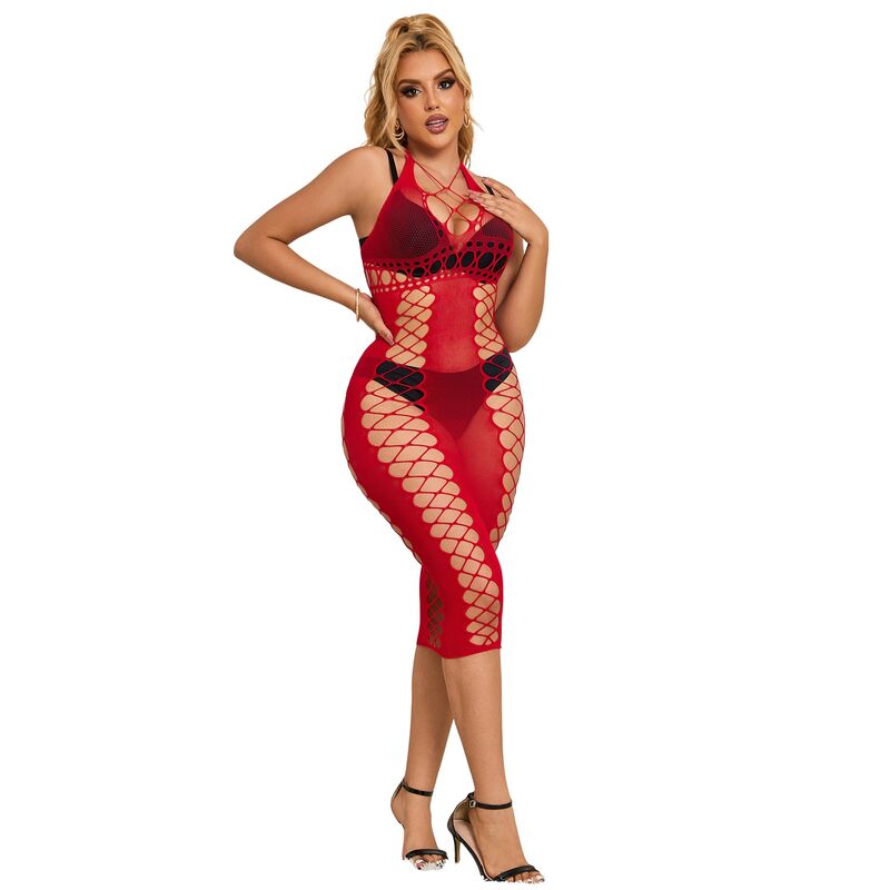 Subblime - 952327 Rochie Lungă din Plasă Roșie One Size 8 img 185174 36d727e741ad53765f94e3b102a08943 1