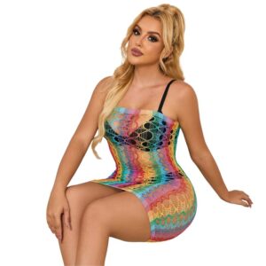 Subblime - 952365 Rochie Plasă Decupată la Umeri Curcubeu One Size 16 Subblime - 952365 Rochie Plasă Decupată la Umeri Curcubeu One Size - imagine 6