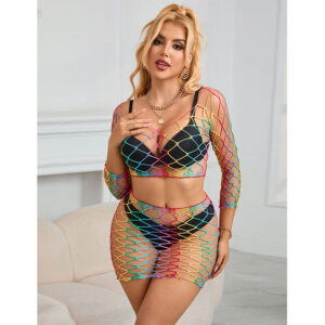 Subblime - 952440 Set 2 Piese Plasă Rainbow, Mâneci Lungi One Size 17 Subblime - 952440 Set 2 Piese Plasă Rainbow, Mâneci Lungi One Size - imagine 7