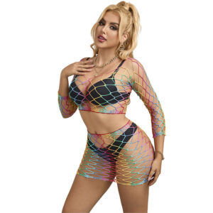 Subblime - 952440 Set 2 Piese Plasă Rainbow, Mâneci Lungi One Size 13 Subblime - 952440 Set 2 Piese Plasă Rainbow, Mâneci Lungi One Size - imagine 3