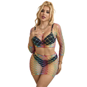Subblime - 952440 Set 2 Piese Plasă Rainbow, Mâneci Lungi One Size 15 Subblime - 952440 Set 2 Piese Plasă Rainbow, Mâneci Lungi One Size - imagine 5