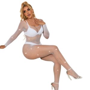 Subblime Bodystockings-952396 Bodystocking Plasă cu Strasuri - imagine 3