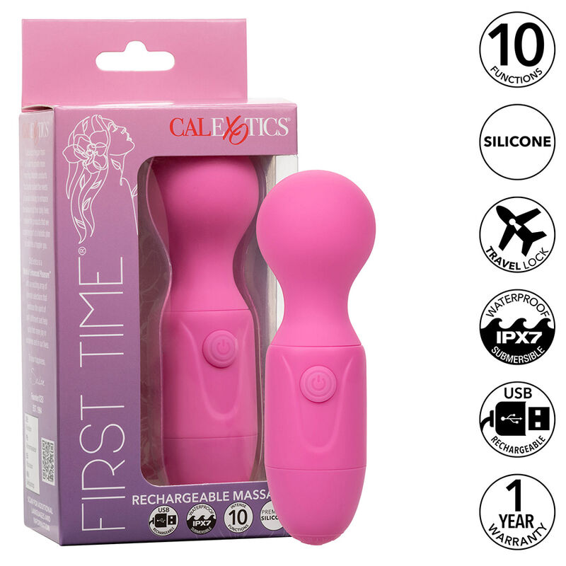 Calexotics-First Time Masaor Reîncărcabil 10 Vibrații Roz-10 2 img 185573 56330caa8b70f23d8a875aaaa203d90b 1