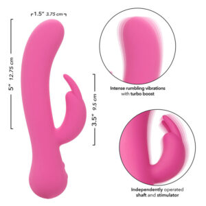 Calexotics-First Time Rabbit Vibrator Reîncărcabil Roz-Silicon - imagine 9