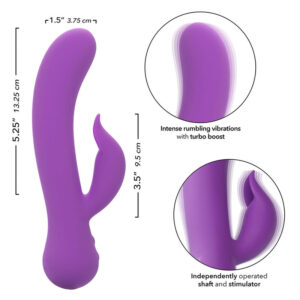 Calexotics-First Time Vibrator Pleaser Reîncărcabil, Mov-Silicon - imagine 9