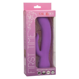 Calexotics-First Time Vibrator Pleaser Reîncărcabil, Mov-Silicon - imagine 8
