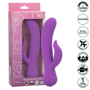 Calexotics-First Time Vibrator Pleaser Reîncărcabil, Mov-Silicon - imagine 10