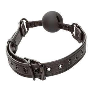 Calexotics-Nocturnal Ball Gag din Silicon Negru - imagine 6