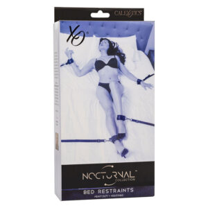 Calexotics-Nocturnal Hamuri pentru Pat din Piele Reglabile Negre - imagine 7