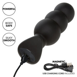 Calexotics-Rock Bottom Plug Anal cu Mărgele 10 Vibrații Silicon - imagine 4