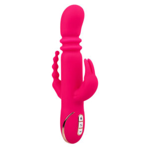 Calexotics-Jack Fantasy Vibrator Rabbit Triplu Încălzit Roz-7 - imagine 9