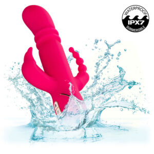 Calexotics-Jack Fantasy Vibrator Rabbit Triplu Încălzit Roz-7 - imagine 6