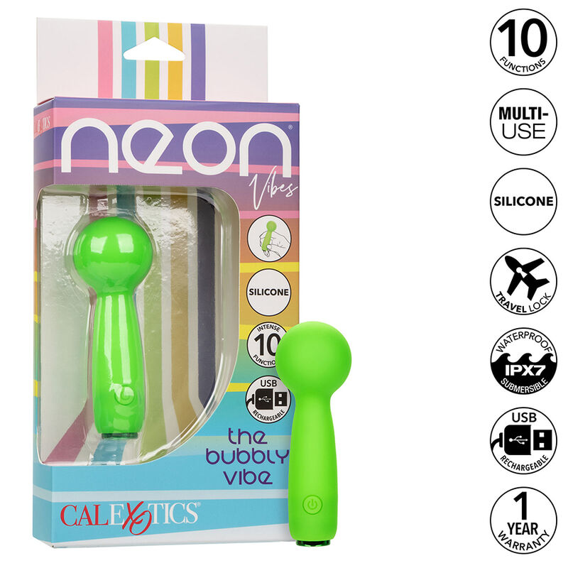 Calexotics-Neon Vibes the Bubbly Vibe Mini Massager 10 Vibrații · Vibratoare (imaginea 10)