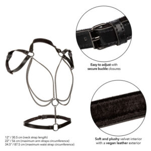 Calexotics-Euphoria Ham Halter Multi-lanț Premium-Piele Ecologica 8 Calexotics-Euphoria Ham Halter Multi-lanț Premium-Piele Ecologica - imagine 3