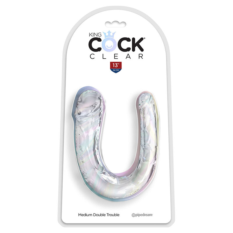 King Cock-Double Trouble Dublu Dildo 33 cm Clar-TPE 2 img 186470 dee24f91fdbc4fa1d8b2cd38c96c07ab 1
