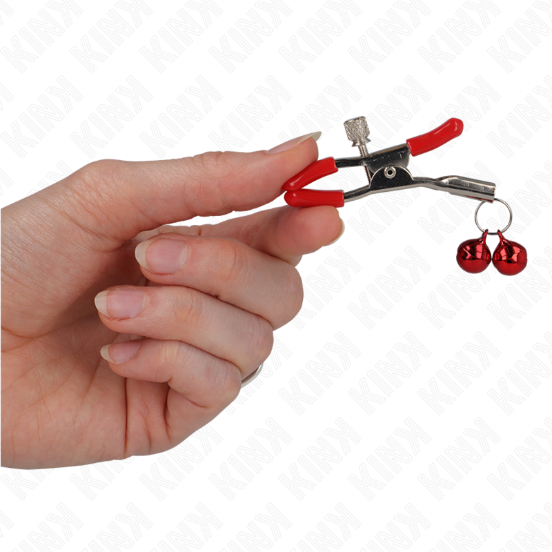 Kink Nipple Grip-Red Double Bell Nipple Clamp 6 cm-Metal 2 img 186582 8c154c3aadf2e7a1e42586a6c4016427 1