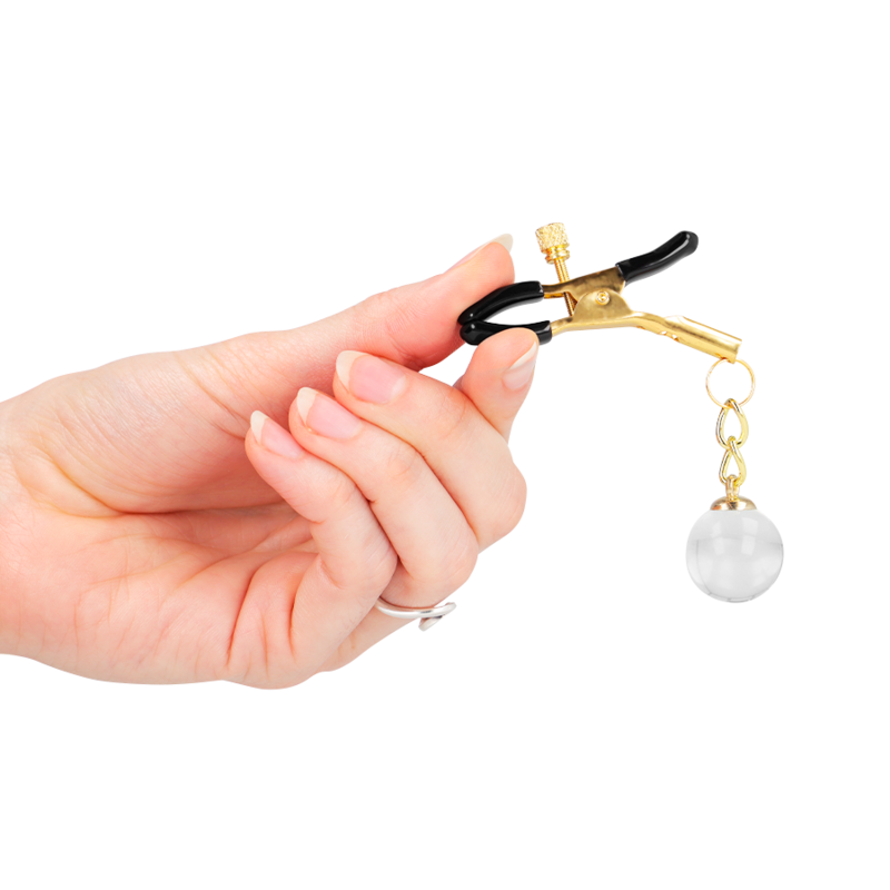 Kink Nipple Grip-Cleme pentru Sfârcuri cu Mărgele de Sticlă-Auriu 2 img 186611 452e2dcae85857825a30172641f4c929 1