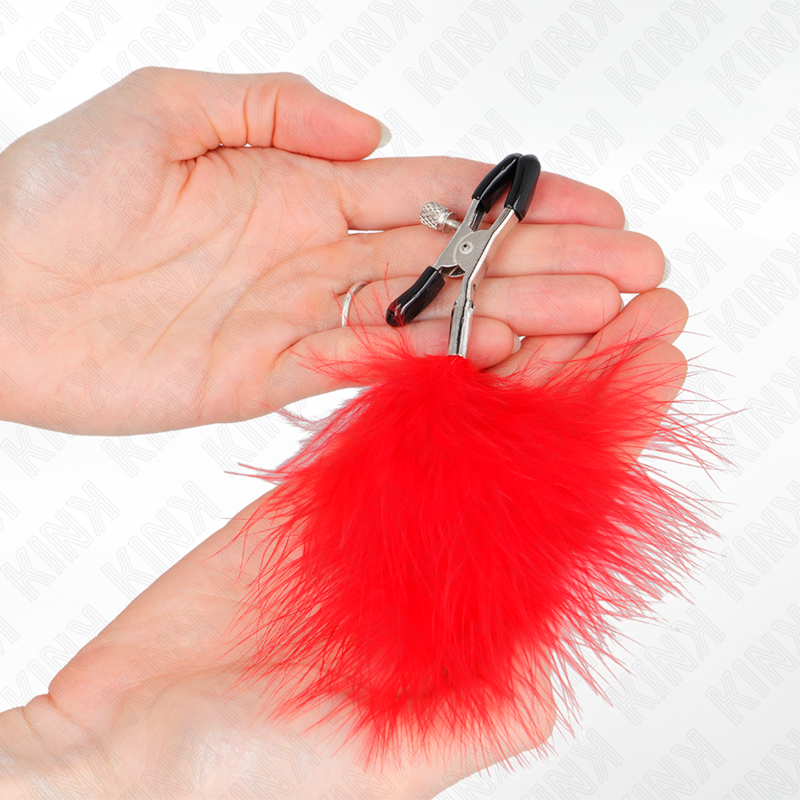 Kink Nipple Grip-Clește pentru Sfarcuri cu Pene Roșu, 7 cm 3 img 186642 3899a33dd5464d2c7eb28993e2299ce2 1