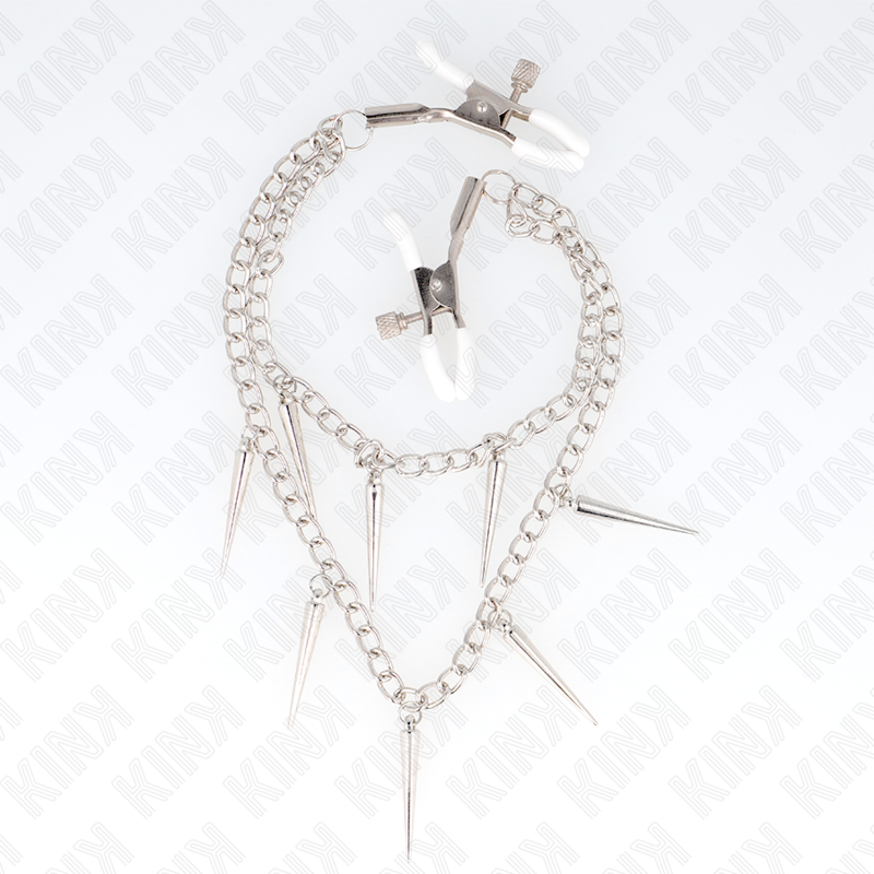 Kink Nipple Grip-Cleme pentru Sfârcuri cu Țepi și Lanț 30 cm-Metal 2 img 186654 7e1ef7765e3abed1b3dae624710a428c 1