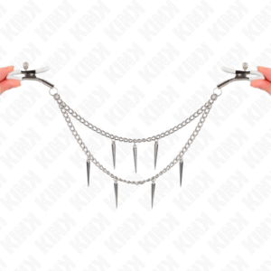 Kink Nipple Grip-Cleme pentru Sfârcuri cu Țepi și Lanț 30 cm-Metal 9 Kink Nipple Grip-Cleme pentru Sfârcuri cu Țepi și Lanț 30 cm-Metal - imagine 4