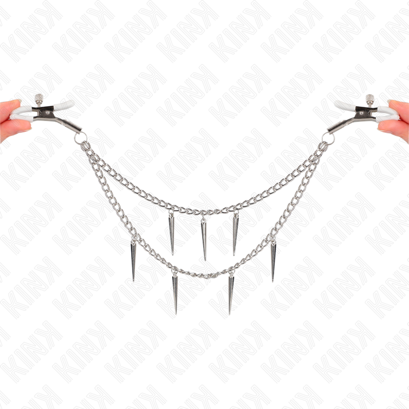 Kink Nipple Grip-Cleme pentru Sfârcuri cu Țepi și Lanț 30 cm-Metal 4 img 186656 f4a27154dc3697c5c9c84be7478d2515 1