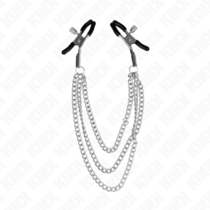Kink Nipple Grip-Cleme pentru Sfârcuri cu 3 Lanțuri Argintii 10 Kink Nipple Grip-Cleme pentru Sfârcuri cu 3 Lanțuri Argintii - imagine 5
