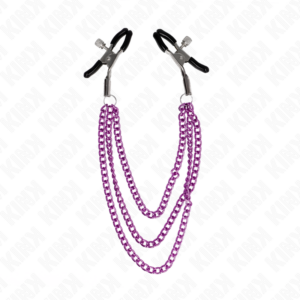 Kink Nipple Grip-Cleme pentru Sfarcuri cu 3 Lanțuri Mov 20/23/28 10 Kink Nipple Grip-Cleme pentru Sfarcuri cu 3 Lanțuri Mov 20/23/28 - imagine 5