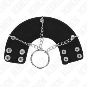Kink Ring Power-Inel pentru Penis 4 cm Lanț 7 cm Metal cu Curea 7 Kink Ring Power-Inel pentru Penis 4 cm Lanț 7 cm Metal cu Curea - imagine 3