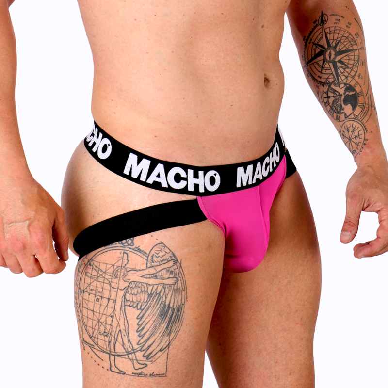 Macho Underwear-MX28FA Jockstrap Green Fluor, Galben/Roz Neon 5 img 187104 94f01ed60f74f43c83d727398fb9d2aa 1