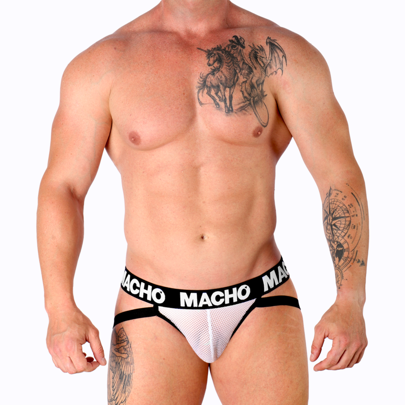 Macho Underwear-MX26X1 Jock Net White, S/M/L/XL 4 img 187186 b516e3a97a20078bb650ba822f15d7ba 1