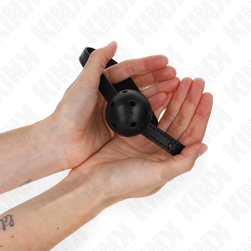 Kink Collar & Gag-Simplicity Negru Ball Gag Respirabil 4.5 cm 3 img 187320 d250c6d2c6847c67f23b0ceaa6d8d11d 1