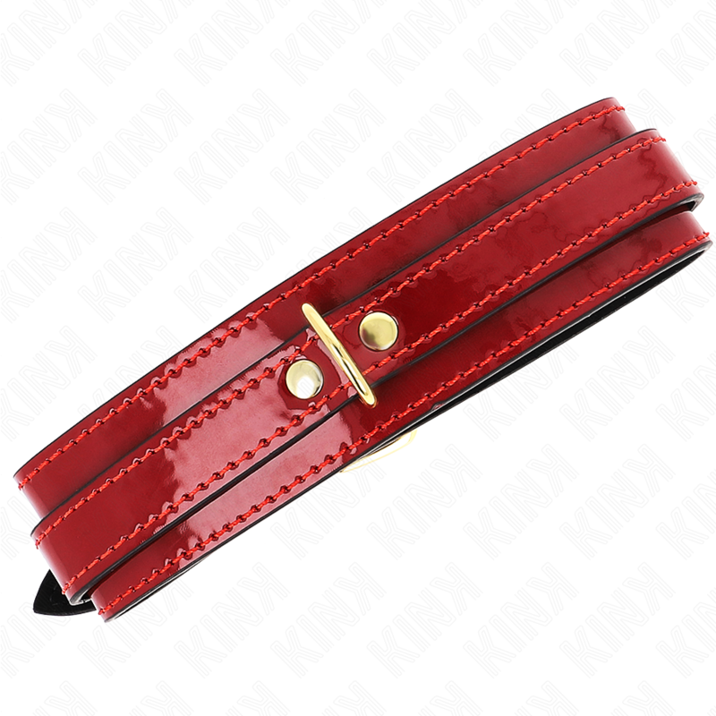 Kink Collar & Gag-Colier Reglabil Bordeaux cu Detalii Aurii 5 img 187533 5b9c5a4b614466ea65fcbb69e25ac6a0 1