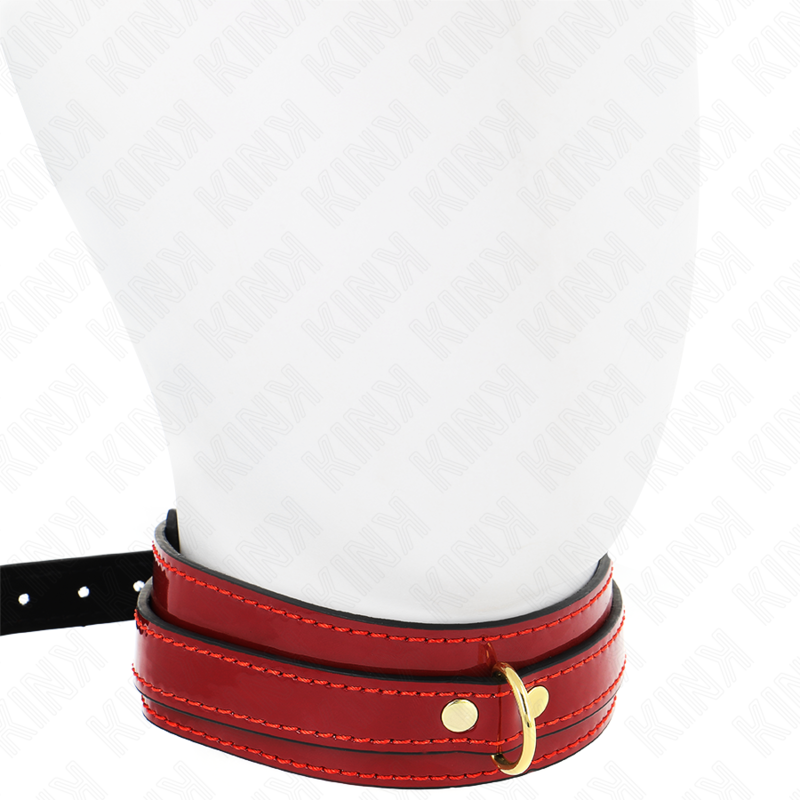 Kink Collar & Gag-Colier Reglabil Bordeaux cu Detalii Aurii 4 img 187536 4e7f503ab8643e678c4e9f0cf92ae11d 1