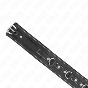 Kink Collar & Gag-Colier din Pvc și Piele cu Curea 105 cm, Nit 9 Kink Collar & Gag-Colier din Pvc și Piele cu Curea 105 cm, Nit - imagine 4